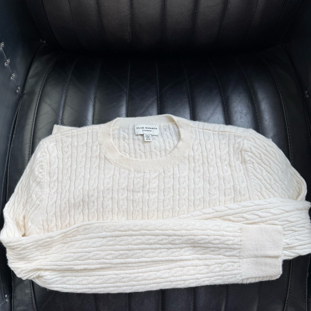 NWOT Club Monaco 100% Cashmere Cable Knit